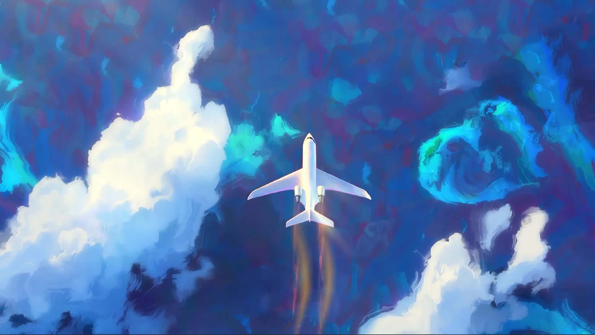 Download Blue Sky And White Clouds Sea Flight Live Wallpaper