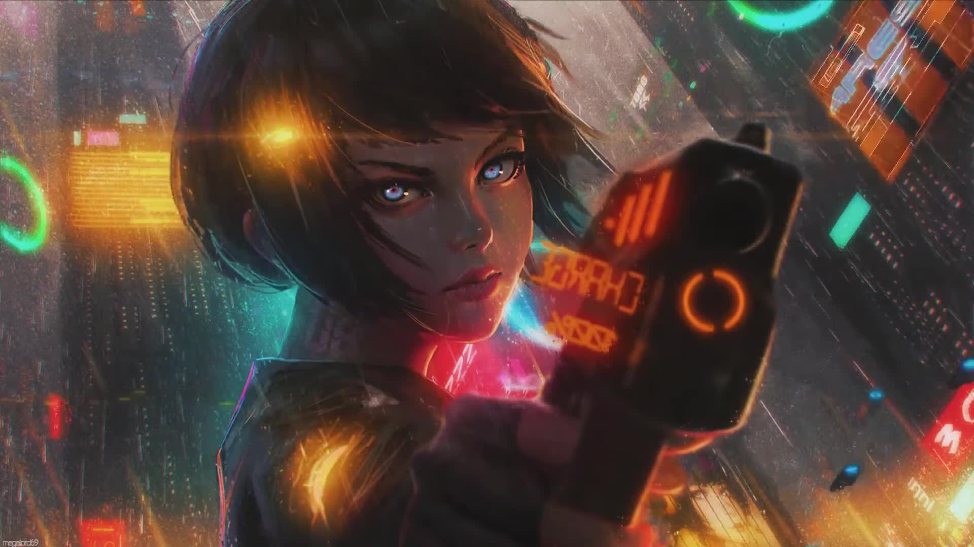 Download Cyberpunk Anime Girl Live Wallpaper