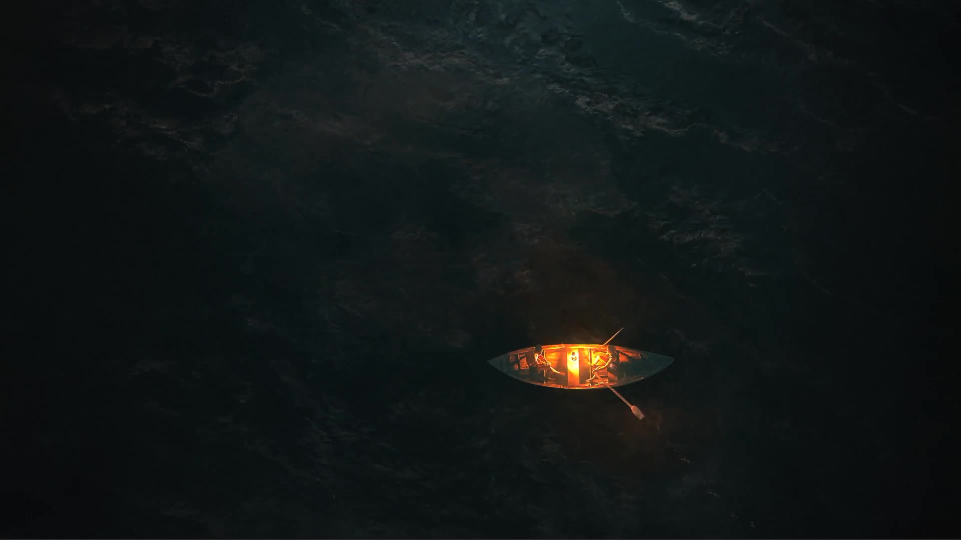 Download Boat With People In Black Ocean At Night Animated Windows Desktop