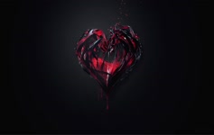 Bloody Black Hearth Animated Desktop Wallpaper