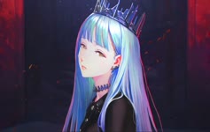 Anime Girl Blue Hair Video Animated Desktop Background