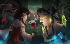 Touhou Eternal Night Reimu Vs Marisa Animated Desktop