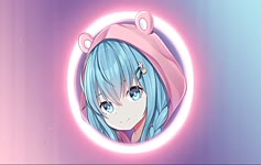 Cool Cute Anime Girl Pink Desktop Live Wallpaper