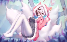 Cute Fox Anime Girl Light Live Wallpaper