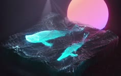 Desktop Animated 3D Whales Live Wallpaper