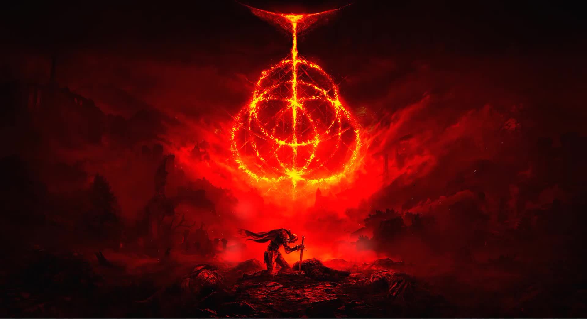 Download Elden Ring Game Red Dark Theme Live Desktop