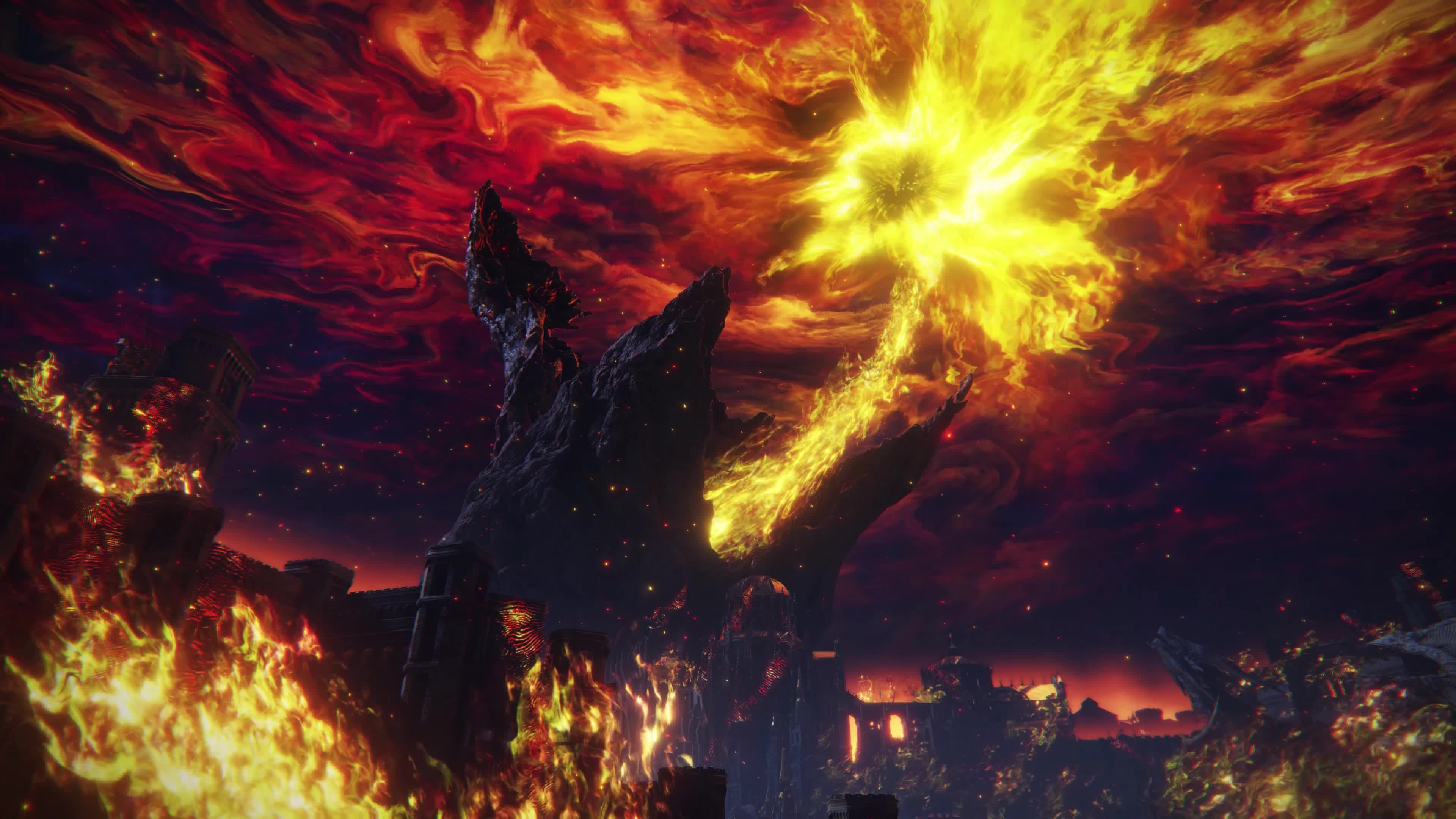 Download Elden Ring Game Fire 4K Live Wallpaper