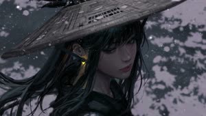 PC Animated Beautiful Samurai Girl Live Wallpaper