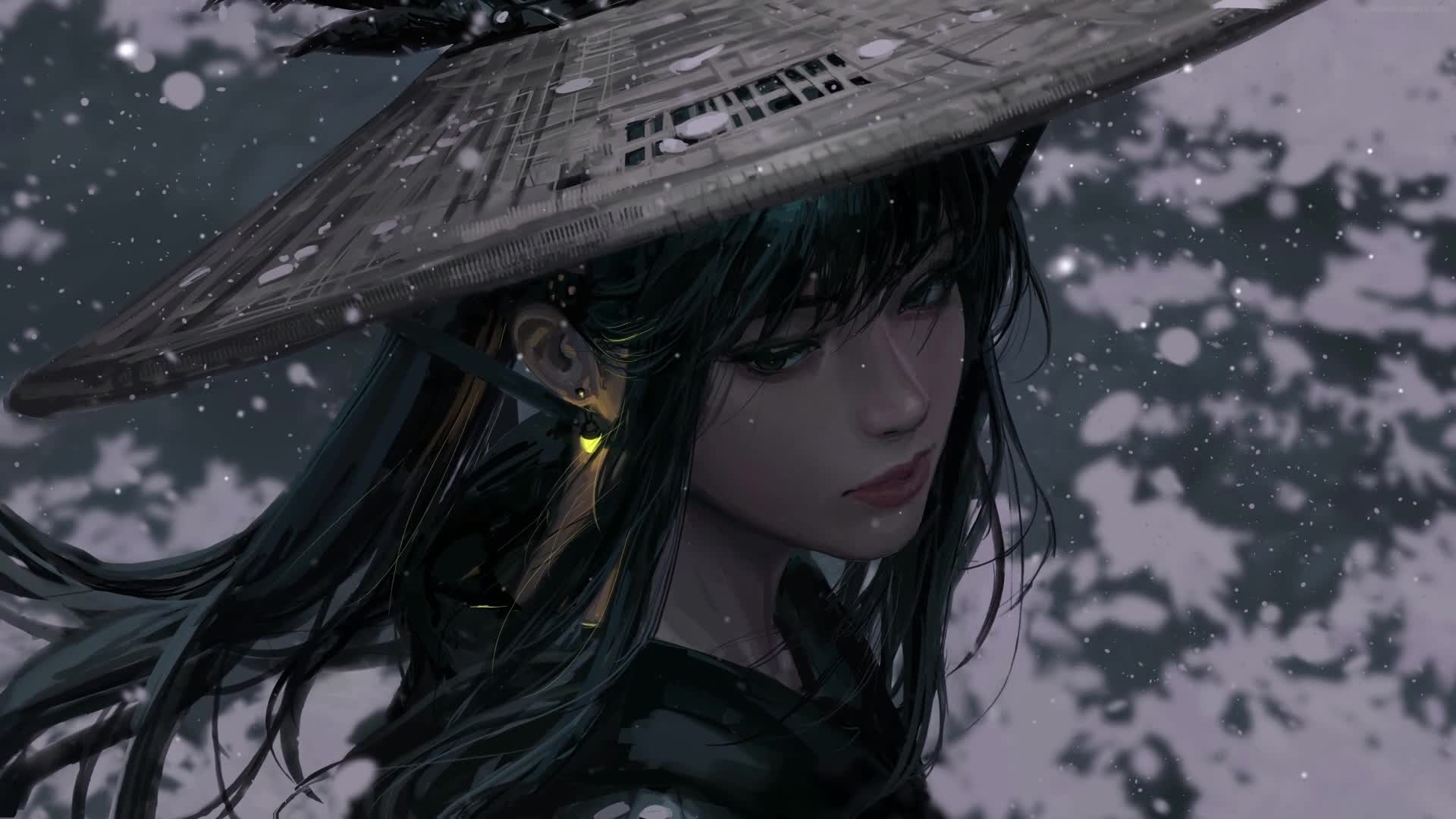 Download PC Animated Beautiful Samurai Girl Live Wallpaper