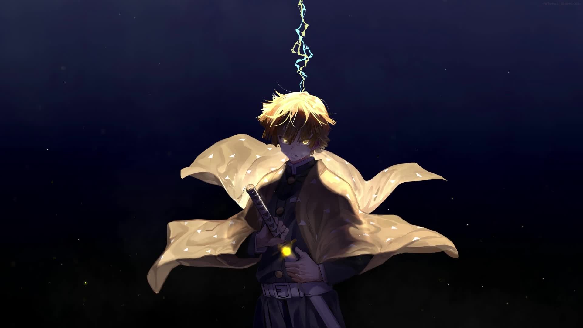 Download PC Animated Cool Zenitsu Live Wallpaper