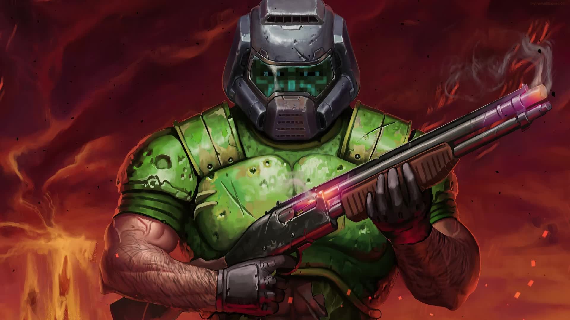 Download PC Animated Doom Marine Live Wallpaper