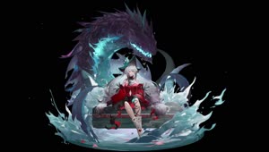 PC Animated Dragon Witch Lady Live Wallpaper