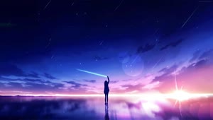 PC Animated Drawing a Shooting Star Live Wallpaper