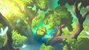PC Animated Forest Fox Waterfall Live Wallpaper