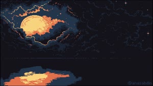 PC Animated Pixel Evening Sun Live Wallpaper