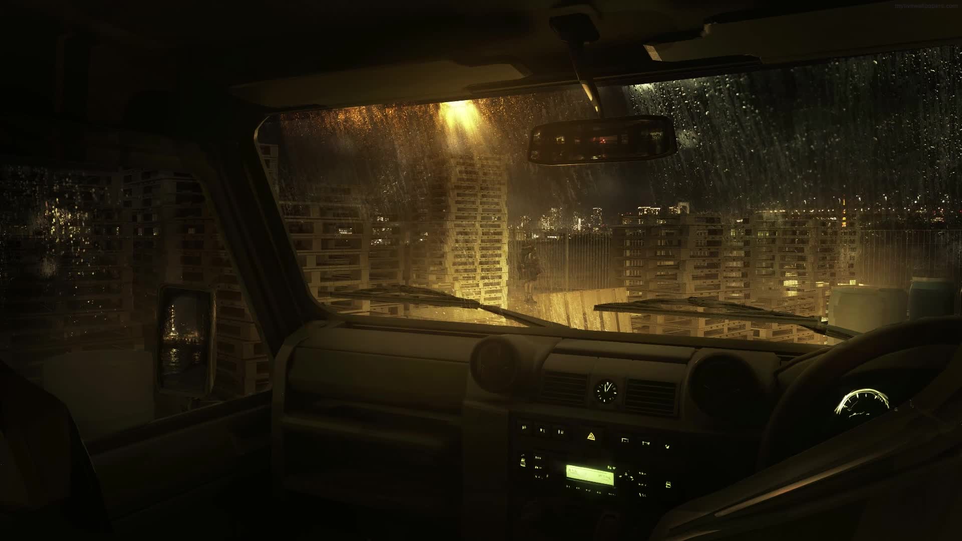 Download PC Animated Rain Car Live Wallpaper