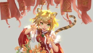 PC Animated Tiger Girl Live Wallpaper