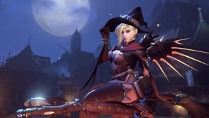Overwatch Mercy Witch PC Live Wallpaper