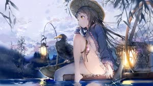 Download Girl In Rain Animated Wallpaper