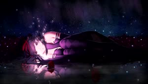 Girl In Purple Animated Wallpaper