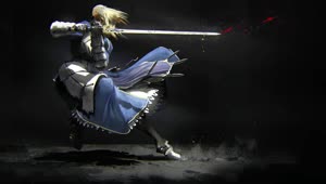 Anime Girl With Sword Live Wallpaper