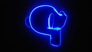Monkey Head Blue Neon Live Wallpaper