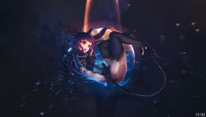 PC Anime Girl Between Space And Time Live Wallpaper