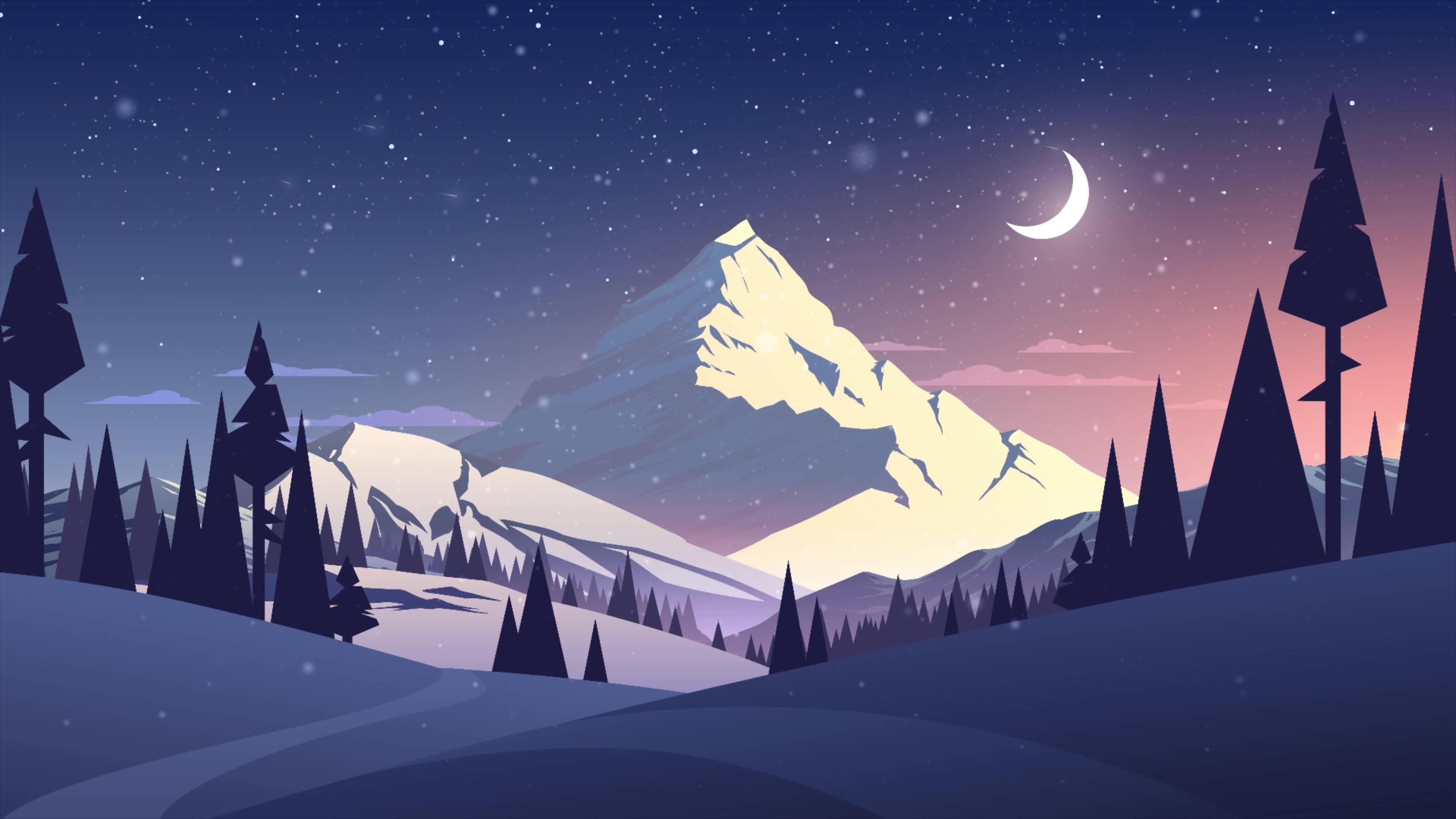 Download PC Snow Mountain 4K Live Wallpaper