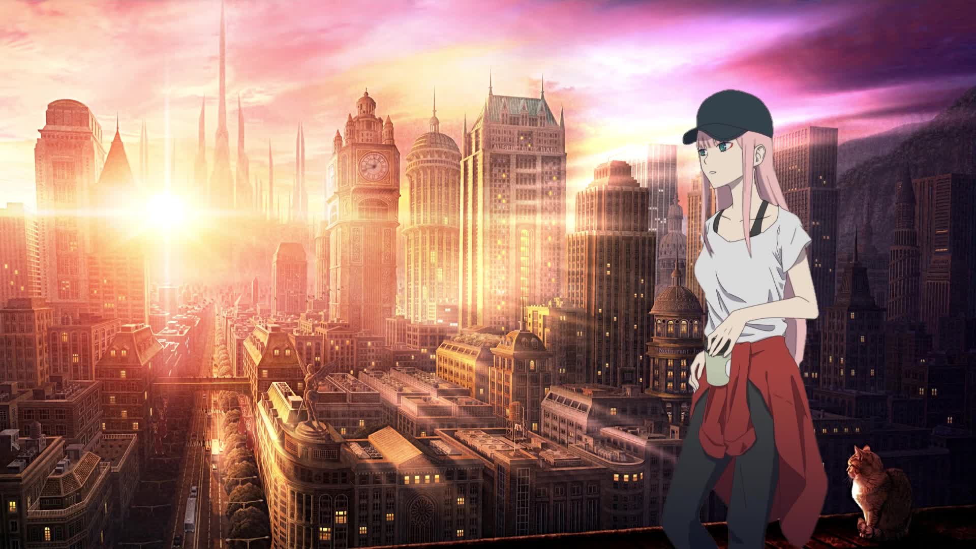 Download PC Zero Two In The City Darling In The Franxx Live Wallpaper