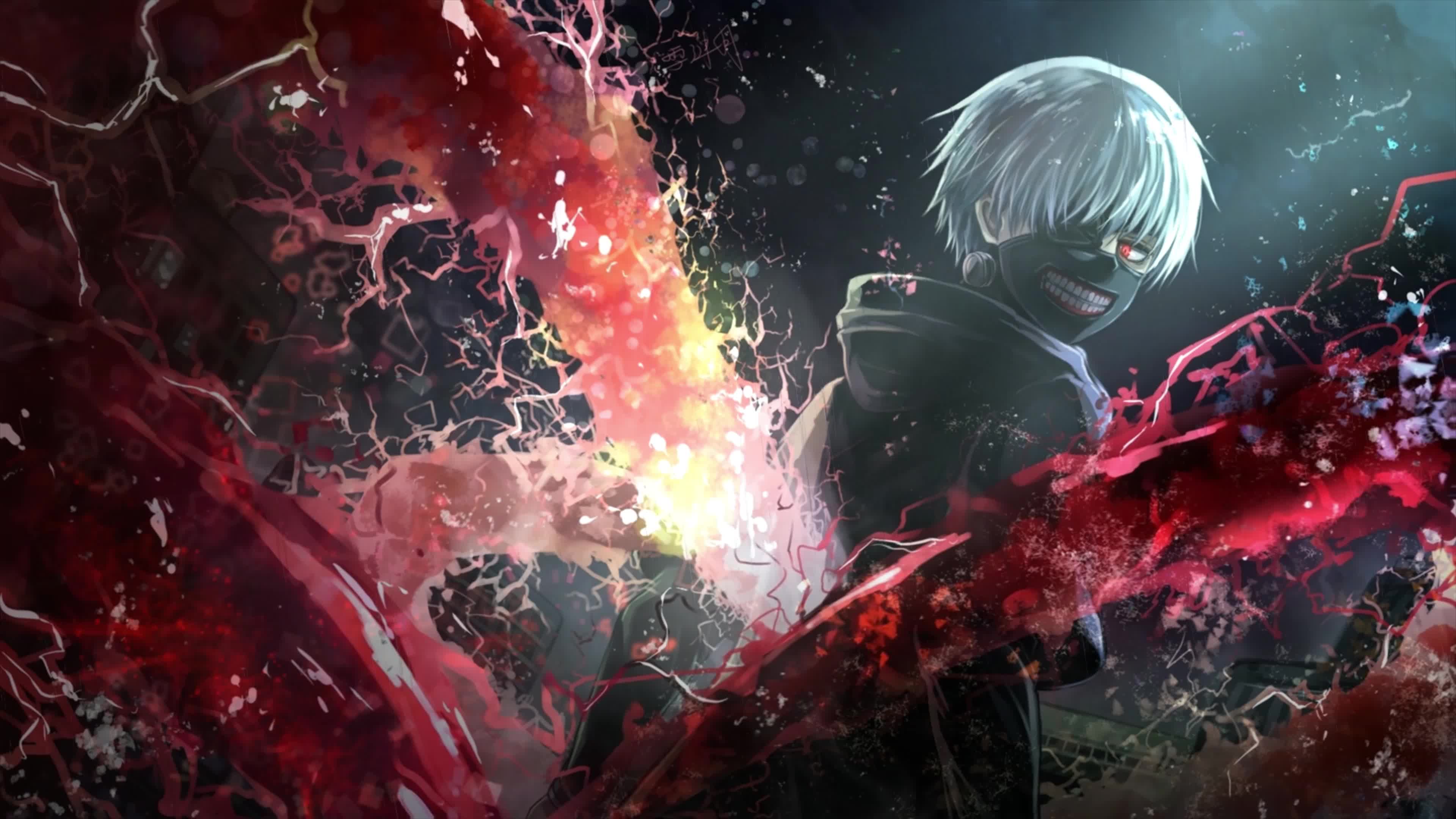 Ken Kaneki With A Mask On Live Wallpaper