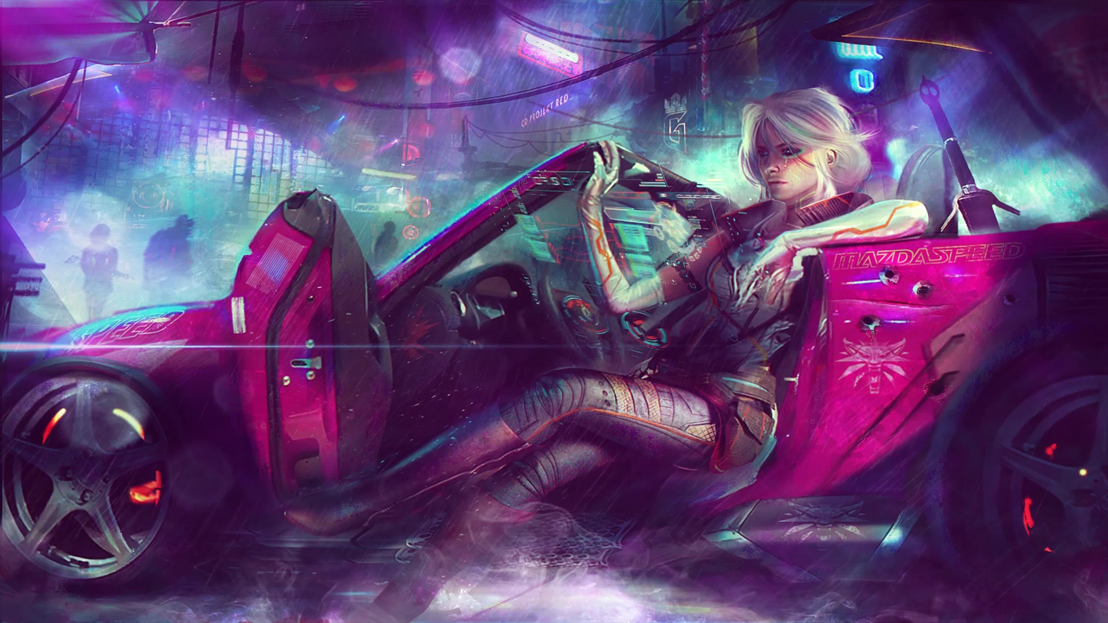 Download Ciri Cyberpunk 2077 4K Live Wallpaper
