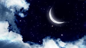 PC Crescent Moon Bright Stars HD Live Wallpaper