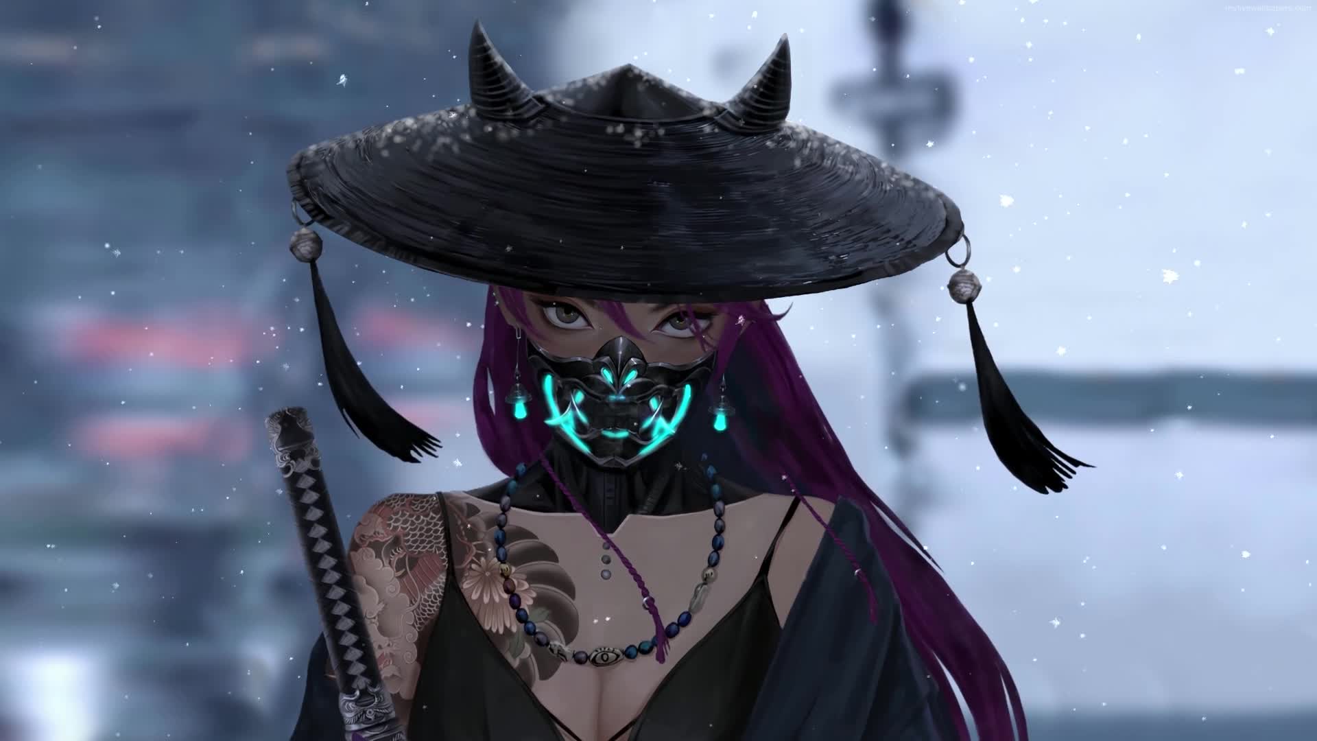 Download PC Oni Samurai Snow HD Live Wallpaper