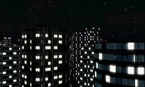 Download City with Snow video loop