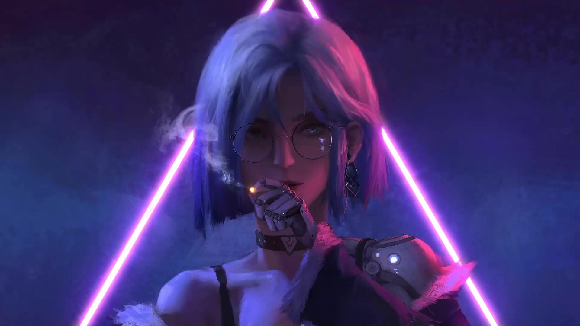 Download Anime Girl Cyberpunk  Live Wallpaper