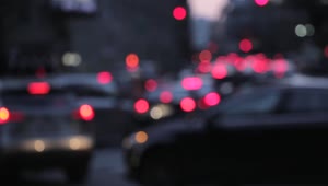 Traffic Night Lights Background Bokeh Blur City No Copyright Video