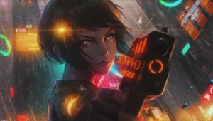 Cyberpunk Anime Girl Live Wallpaper
