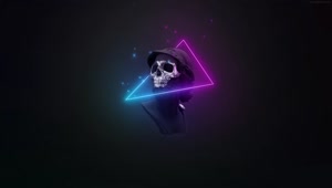 PC Neon Embers Skull LIVE WALLPAPER