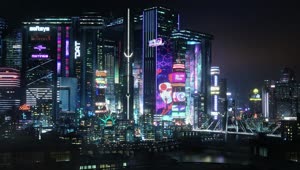 Night City View Cyberpunk 2077 LiveWallpaper