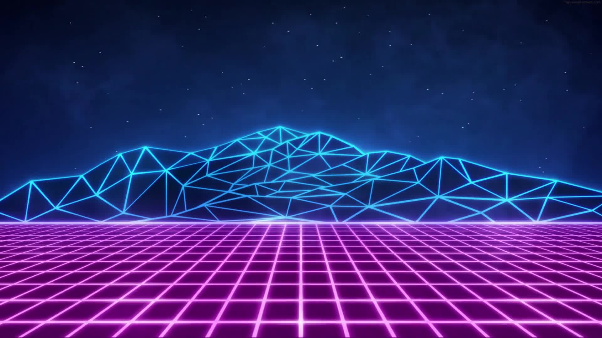 Download PC Synthwave Grid 4K  LIVE WALLPAPER