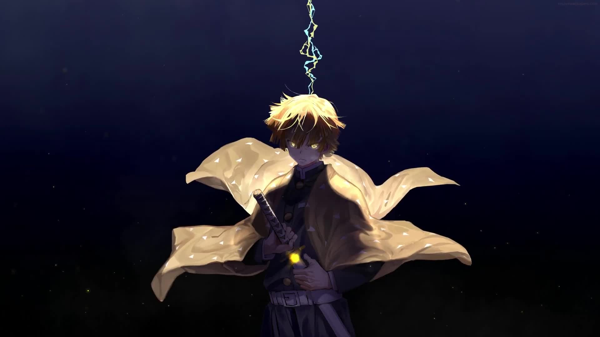 Download Cool Cool Zenitsu 4k Live Wallpaper Demon Slayer Anime livewallpaper