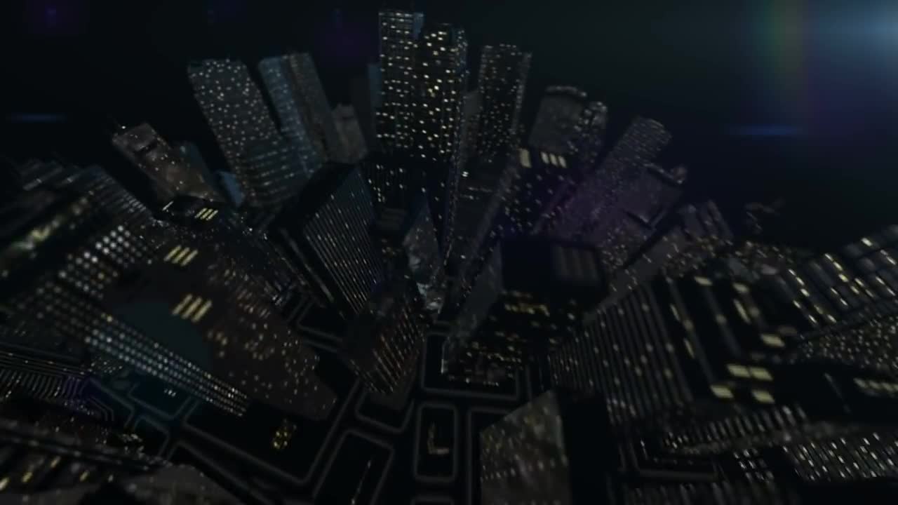 Download video background  city on a ball