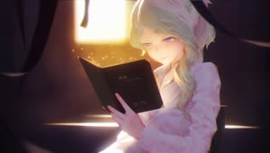 Anime Girl  Reading  Live Wallpaper