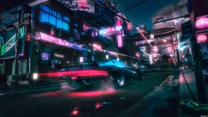 Cyberpunk Neon Car Live Wallpaper