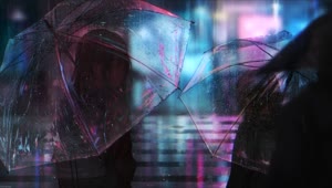 Anime Girl in Rain  Live Wallpaper