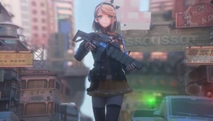 Anime Girl  Non firing zone  Live Wallpaper