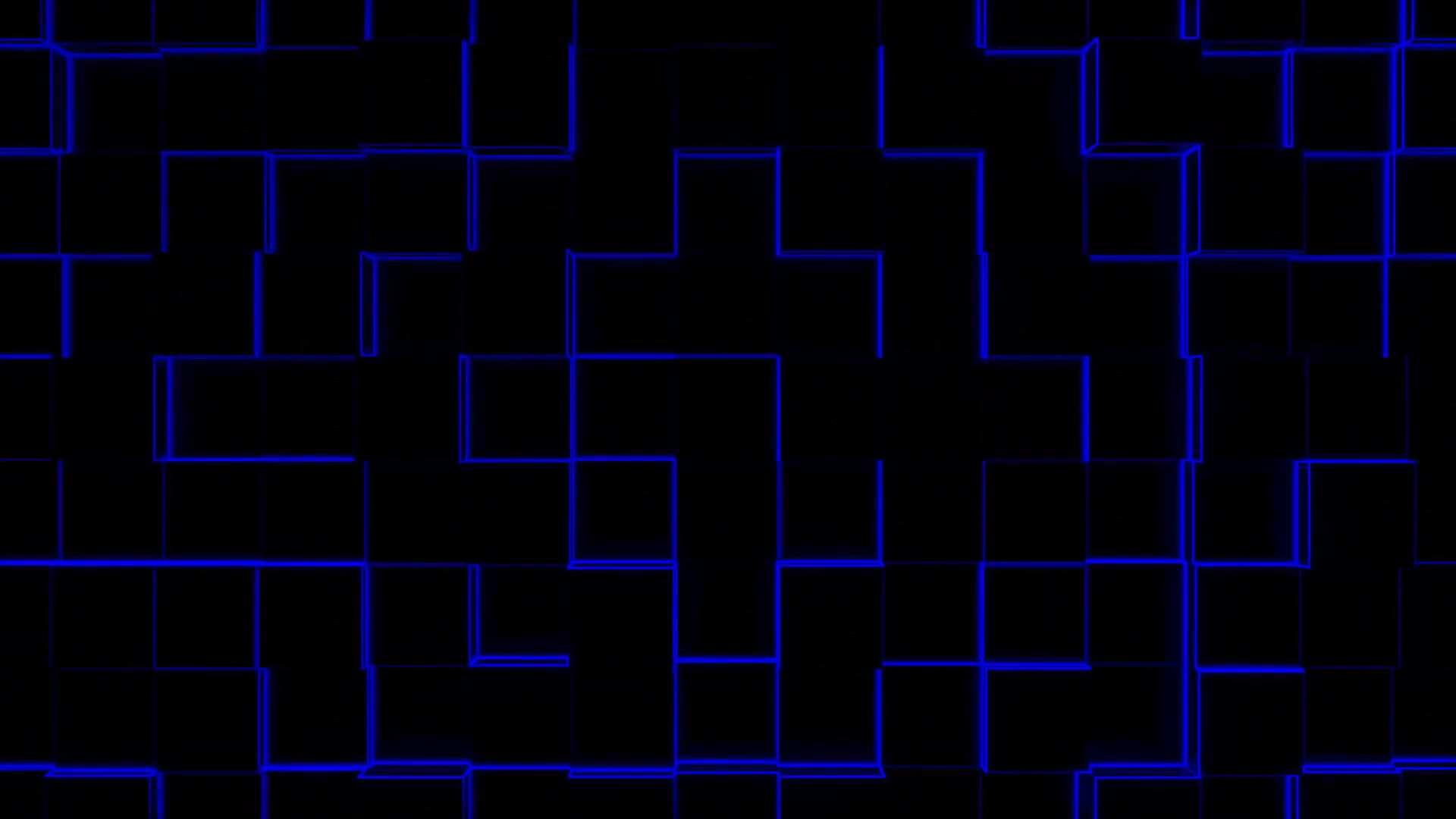 Download Abstract Blue Neon Light Cube Background Video, blinking Motion Background Loop