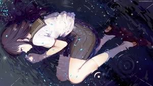 PC Anime Rain Drops Live Wallpaper
