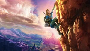 Fondo de Pantalla Animado Link Escalada de The Legend of Zelda ⭐️ en Movimiento