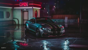 Fondo de Pantalla Animado Ford Mustang GT de Coches 🚗 en Movimiento